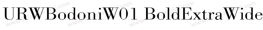 URWBodoniW01 BoldExtraWide字体转换
